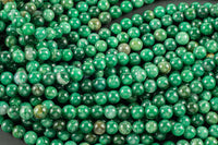 Natural Rare African Green Jade Beads 4mm 6mm 8mm 10mm Round Beads 15.5" Strand Gemstone Beads