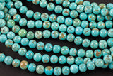 Turquoise Round 6mm 8mm 10mm Full Strand 15.5-16" AAA Quality Smooth Gemstone Beads