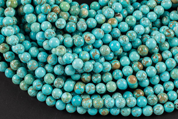 Turquoise Round 6mm 8mm 10mm Full Strand 15.5-16" AAA Quality Smooth Gemstone Beads