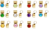 4mm 14/20 Gold Filled Charm Add-On Birthstone Made in USA Real 14k Gold Filled Charm and Connector