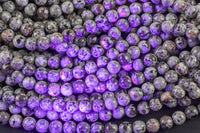 Natural Light Colored Yooperlite Smooth Round Beads Size 6mm 8mm 10mm 15.5'' Strand- UV reactive