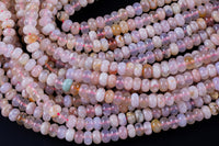 Natural Cherry Sakura Blossom Agate Beads Smooth Roundel 8mmTranslucent Pink Peach Creamy High Polish Beads 15.5" Strand