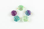 USA Gold Filled Tube Charms or Connector Handmade Approx. 10mm. Made Rainbow Fluorite & Gold Filled Wire- Permanent Jewelry Supply