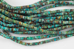 Natural Turquoise Heishi Discs Beads 2x4mm 3x6mm 15.5" Strand