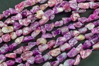 Natural Pink Tourmaline Nuggets Beads -16 Inch strand - Wholesale pricing AAA Quality- Full 16 inch strand Gemstone Beads