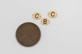 Letter Connectors-14kt Gold Filled Alphabet Connectors for Bracelet - Permanent Jewelry Supplies Wholesale- 5.5x7mm- in CAPS