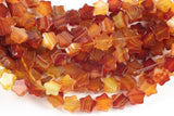 Carnelian Star Beads 10mm 7'' Strand