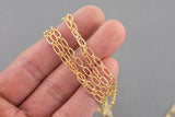 The Big and Small One 14kt Gold Filled 3.2 and 2.8 mm Chunky Long & Short Chain by the Foot - Bold Thick Permanent Jewelry Chain - USA made