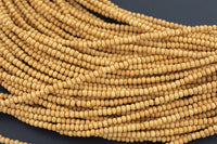 Natural 4mm Wood Round-Full Strand 15.5 inch Strand Gemstone Beads