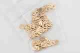 Letter Connectors 14K Gold Filled Made in USA - 6mm Alphabet Number Connector for Bracelet - Initial Charm Disk Permanent Jewelry Supplies