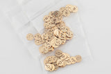 Letter Connectors 14K Gold Filled / Sterling Silver 6mm Alphabet Number Connector Bracelet - Initial Charm Disk Permanent Jewelry Supplies