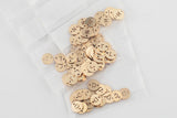 14kt Gold Filled Letter Alphabet Connector Charm for bracelet or Necklace - 6mm initials (S) - Permanent Jewelry Supplies - Made In the USA