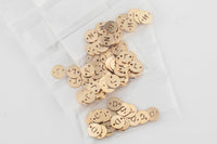 Letter Connectors 14K Gold Filled Made in USA - 6mm Alphabet Number Connector for Bracelet - Initial Charm Disk Permanent Jewelry Supplies