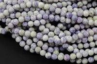 Natural Pale Purple Turquoise , High Quality smooth Round- 6mm, 8mm, 10mm, 12mm- Full 15.5 Inch strand. AAA Quality Gemstone Beads