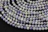 Natural Pale Purple Turquoise , High Quality smooth Round- 6mm, 8mm, 10mm, 12mm- Full 15.5 Inch strand. AAA Quality Gemstone Beads