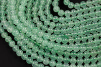 Natural Green Strawberry Quartz, High Quality in Round, 4mm, 6mm, 8mm, 10mm, 12mm- Full 15.5 Inch Strand AAA Quality Smooth Gemstone Beads