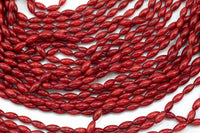 Bamboo Coral Barrel Shapped Beads- 5x10mm. A Quality 15.5 inch strand