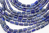 Natural Lapis - Faceted Barrel Beads- High Quality- 6x11mm- Full Strand 16" - 32 Pieces Gemstone Beads