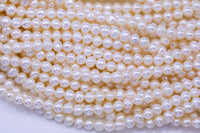 4mm Round pearls- AAA quality- 14 inches per strand