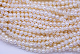 4mm Round pearls- AAA quality- 14 inches per strand