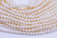 4mm Round pearls- AAA quality- 14 inches per strand