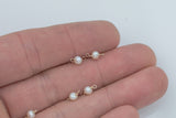 USA Gold Filled Permanent Jewelry Connectors Akoya Pearl Connectors Real Gold Filled 5mm- Off round