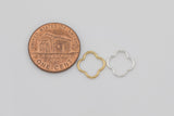 2 pcs Flower Connectors Clover Connectors for Permanent Jewelry - 14kt Gold Filled or 925 Sterling Silver - Jewelry Supplies - USA made