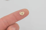 Letter Heart Connectors-14kt Gold Filled Alphabet Connectors for Bracelet - Permanent Jewelry Supplies Wholesale- 7x9mm