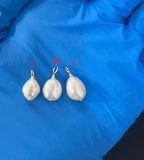 USA Gold Filled Natural Pearl Charms Drop Pendant Handmade Approx. 8-9mm.Made with Natural Freshwater Pearl and Gold Filled Wire Made in USA