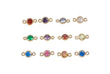3mm Birthstone Charms & Connectors