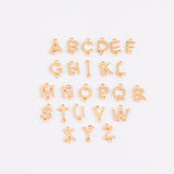 14kt Gold Filled Letter Alphabet Connector Charm for bracelet or Necklace - 5mm initials (S) - Permanent Jewelry Supplies - Made In the USA