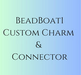 Create a CUSTOM request or logo connector - any small graphic or word- for Permanent Jewelry, sterling silver or gold filled- 5 or 10 pcs