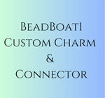 Create a CUSTOM request or logo connector - any small graphic or word- for Permanent Jewelry, sterling silver or gold filled- 5 or 10 pcs