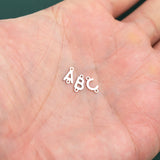 Vertical Letter CONNECTORS - 6mm 14kt Gold Filled Alphabet Initial Links - Sideways Necklace Letter - Permanent Jewelry Supplies