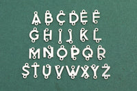 14K Gold Filled Letter Initial Connector (L) Capital Letter Alphabet Charm for Permanent Jewelry Wholesale Bracelet Jewelry Supplies