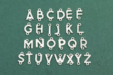 Vertical Letter CONNECTORS - 6mm 14kt Gold Filled Alphabet Initial Links - Sideways Necklace Letter - Permanent Jewelry Supplies