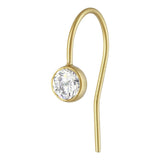 Gold Filled Earring Fish Hook Birthstone Earring- 14/20 Gold Filled- USA Product-4mm stone size- 2 pcs