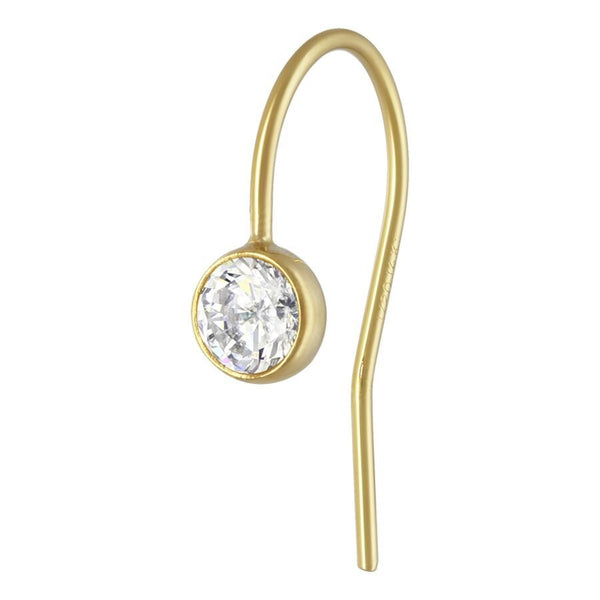 Gold Filled Earring Fish Hook Birthstone Earring- 14/20 Gold Filled- USA Product-4mm stone size- 2 pcs