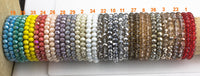 8mm Stackable Crystal Elastic Bracelets - Handmade with High Quality Elastic - WHOLESALE- 8mm 7.5"