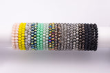 8mm Crystal Bracelets Stackable Elastic Bracelets - Handmade with High Quality Elastic - WHOLESALE- 8mm 7.5"