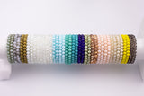 8mm Crystal Bracelets Stackable Elastic Bracelets - Handmade with High Quality Elastic - WHOLESALE- 8mm 7.5"