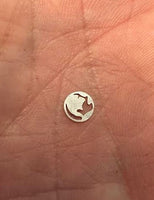 gold filled Earth Travel Flight Ribbon connector - sterling silver or gold filled- permanent jewelry word connectors- charm, pendant