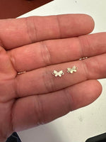 gold filled Butterfly - sterling silver or gold filled- permanent jewelry word connectors- charm, pendant,