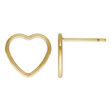 Gold Filled Heart Earring Stud- 14/20 Gold Filled- USA Product- 10mm Stud