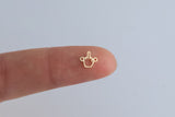 gold filled Fuck Middle Finger - sterling silver or gold filled- permanent jewelry word connectors- charm, pendant