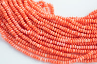 Light Orange Bamboo Coral Free Form Roundel 5mm High Quality Full Strand 16" Gemstone Beads