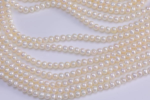 Natural Freshwater Pearl Off round Pearls 5mm