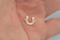 Horse Shoe Horseshoe Connector - 14Kt Gold Filled or Sterling Silver- Horse Connectors - Bracelet or Necklace - Permanent Jewelry Supply