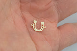 Horse Shoe Horseshoe Connector - 14Kt Gold Filled or Sterling Silver- Horse Connectors - Bracelet or Necklace - Permanent Jewelry Supply