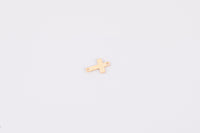 2pcs Cross Connectors - 14Kt Gold Filled or Sterling Cross Connectors Religious Link Bracelet or Necklace Permanent Jewelry